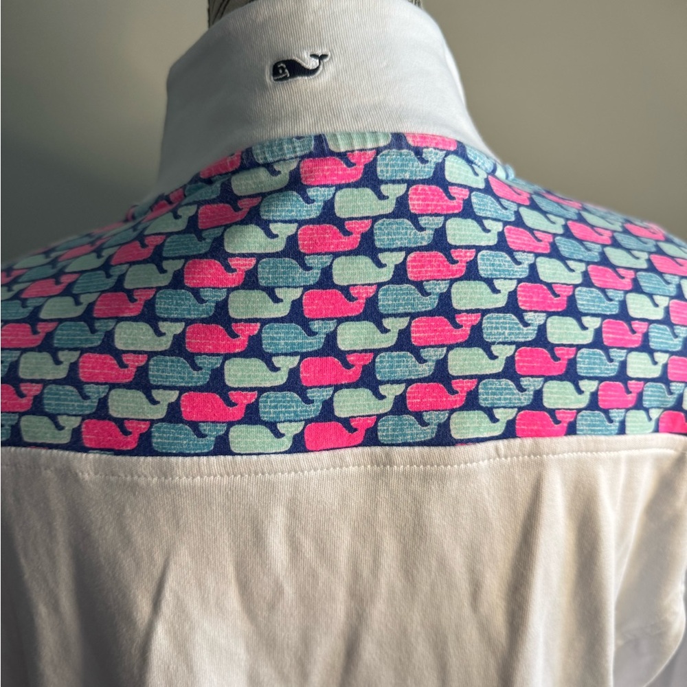 Vineyard Vines White Pullover with Pink and Blue Details - Picture 7 of 8